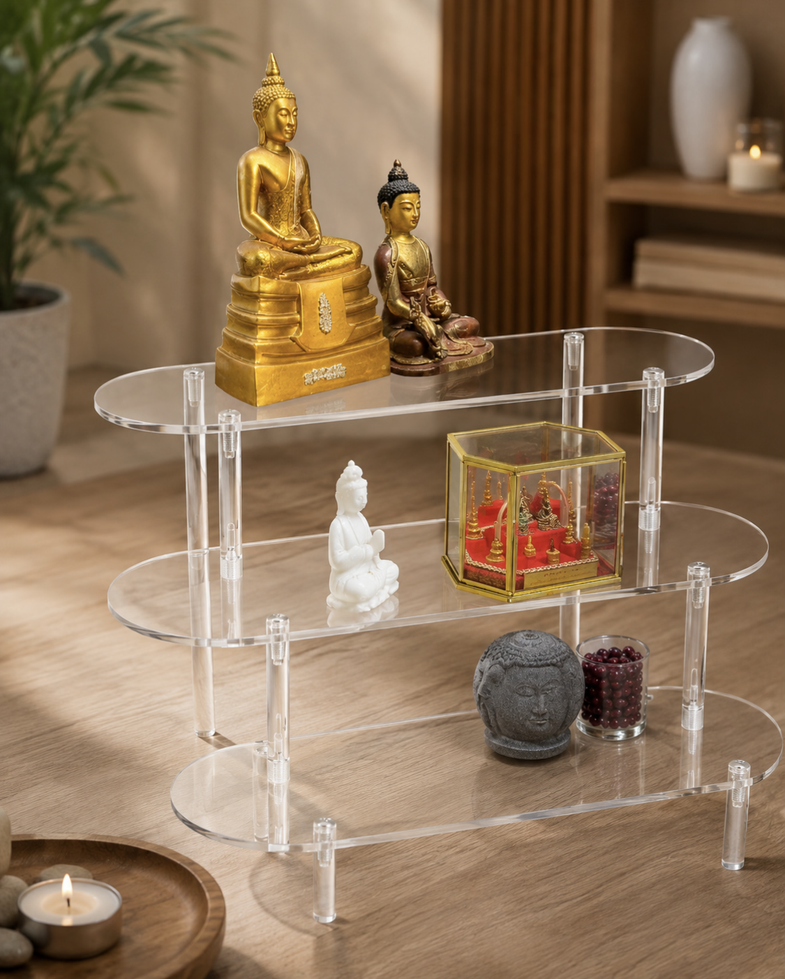 PREMIMUM JUMBO CLEAR SHELF 3 LAYERS – ZN Heart
