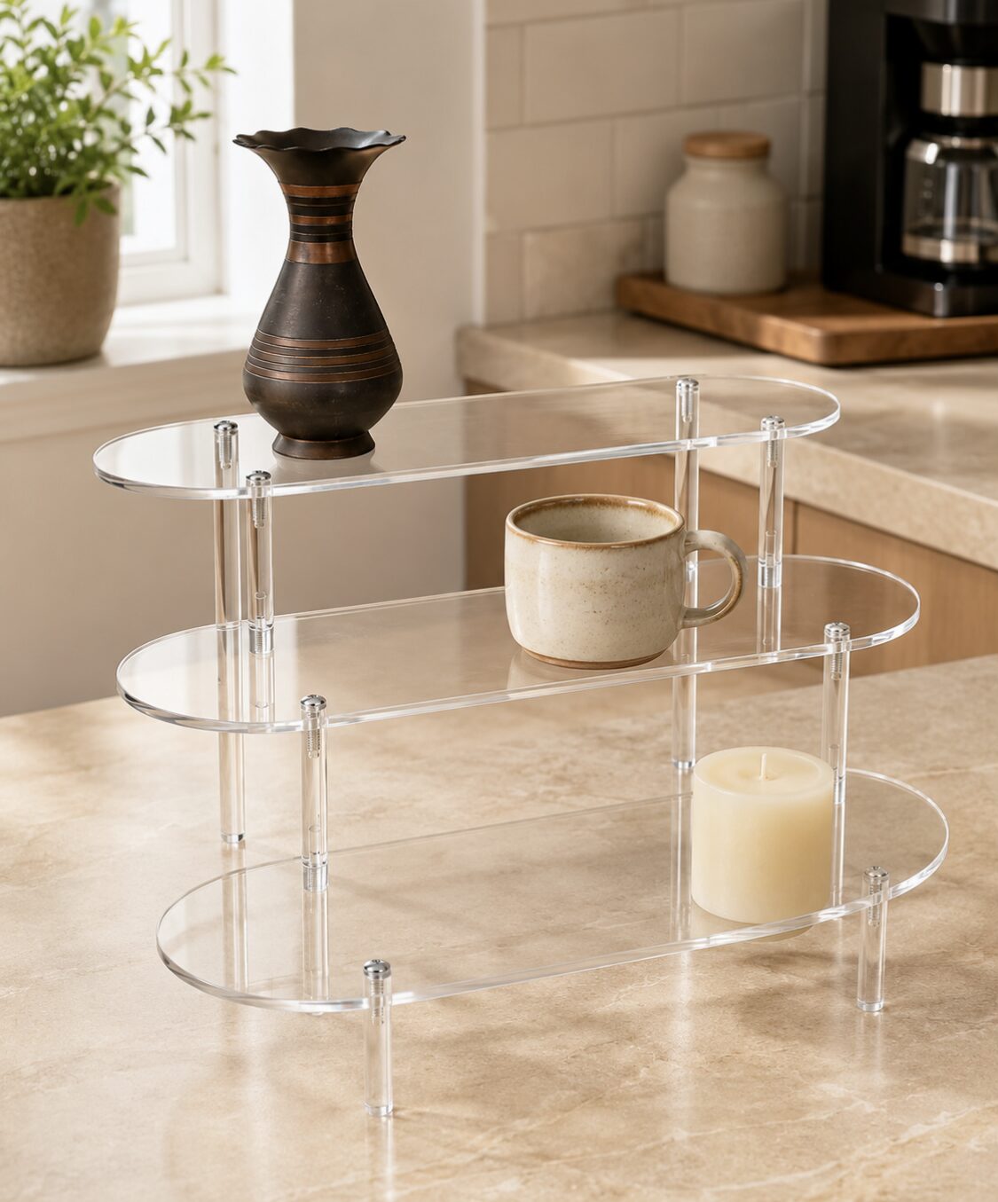 PREMIMUM JUMBO CLEAR SHELF 3 LAYERS – ZN Heart