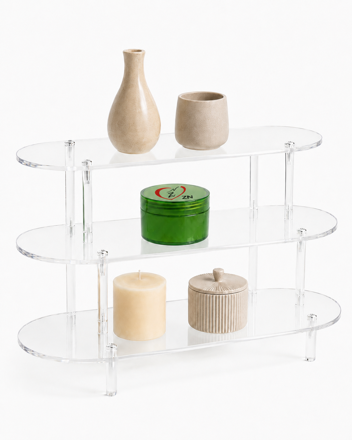 PREMIMUM JUMBO CLEAR SHELF 3 LAYERS – ZN Heart