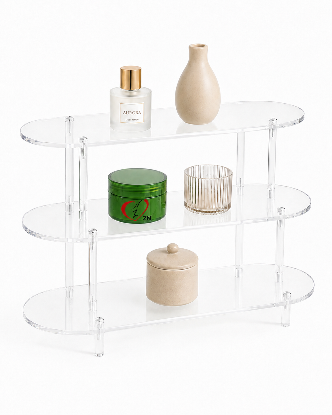 PREMIMUM JUMBO CLEAR SHELF 3 LAYERS – ZN Heart